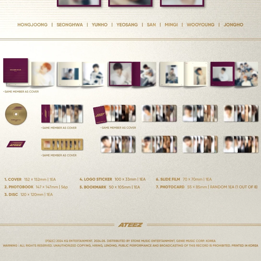 ATEEZ - GOLDEN HOUR : PART 1 (DIGIPAK VER.) (8 VERSIONS) - Image 2