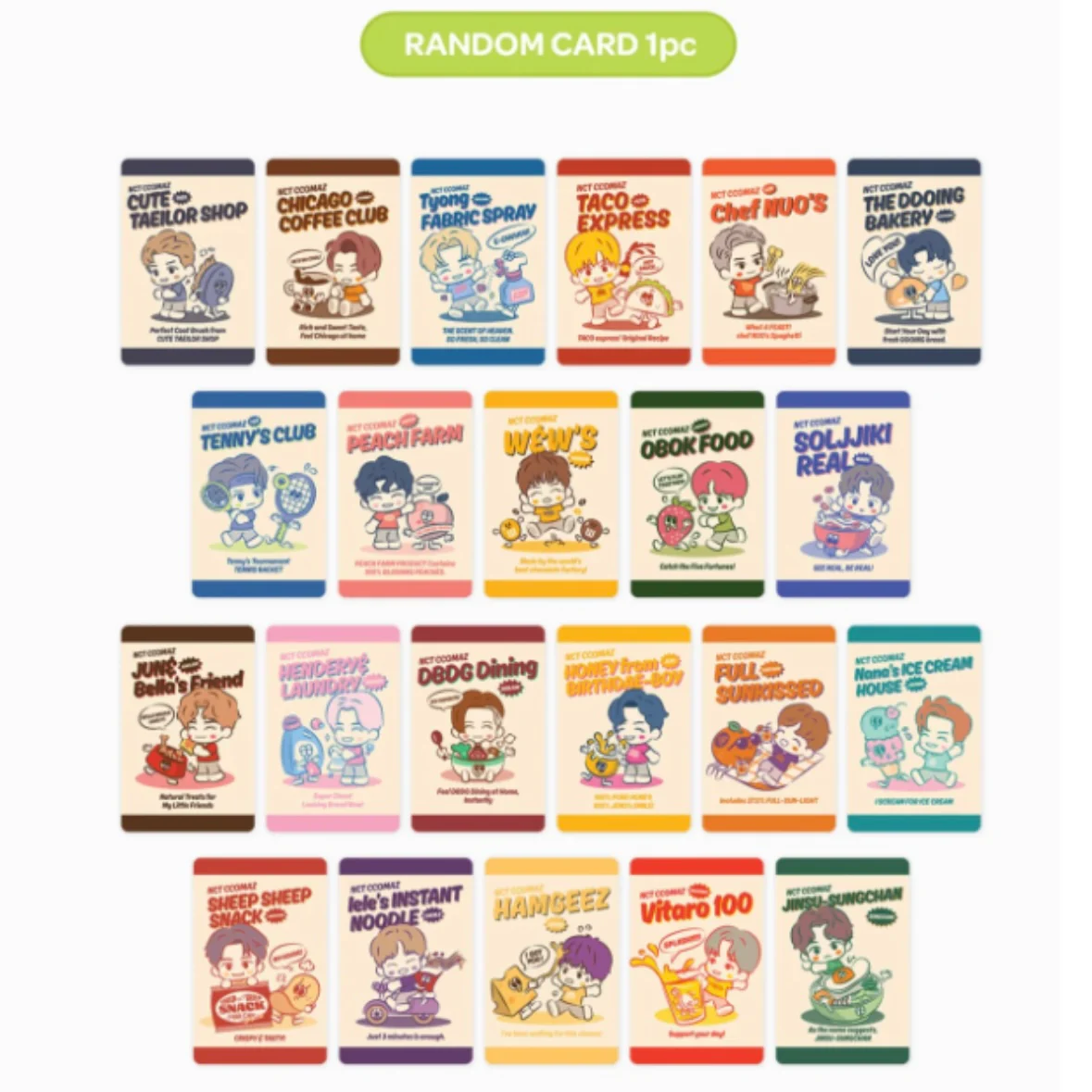 NCT – CCOMAZ GROCERY STORE – RANDOM TRADING CARD (ORANGE VER.) - Image 3