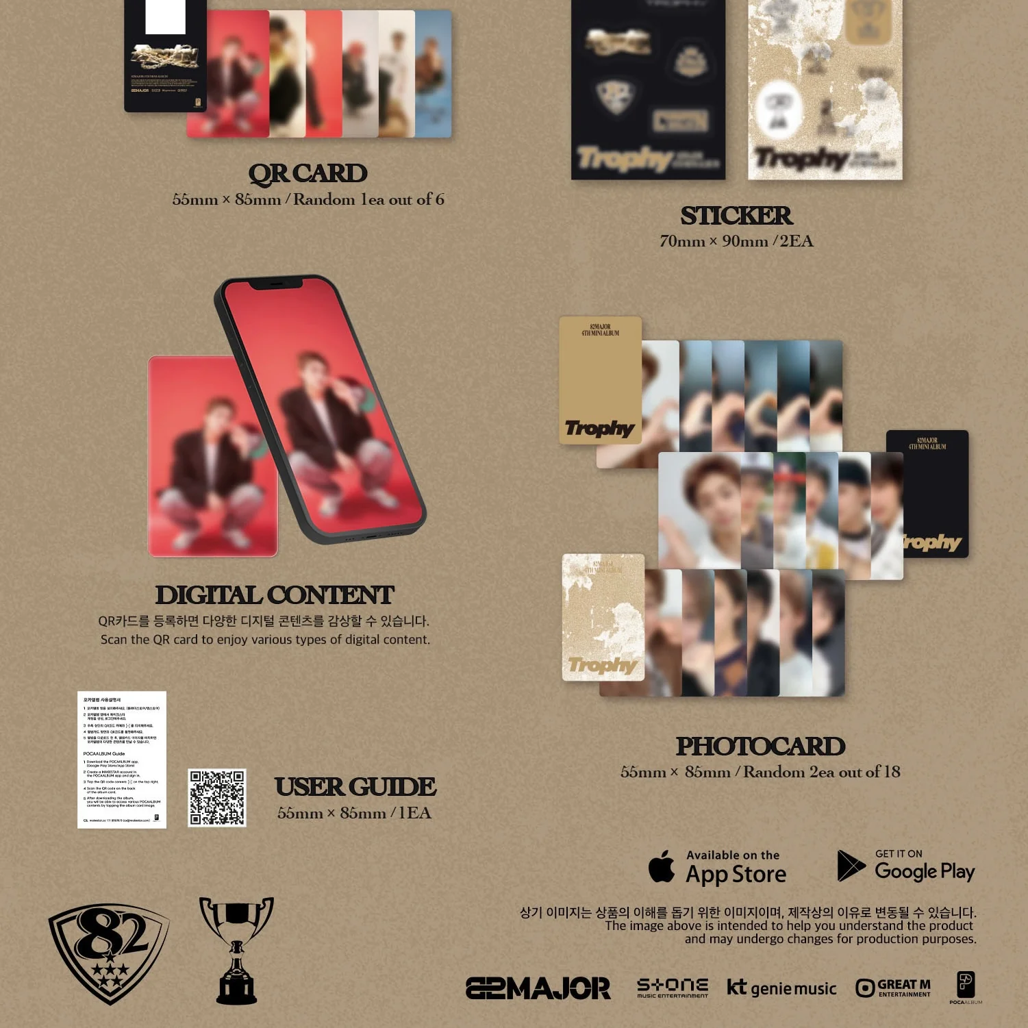 82MAJOR - 4TH MINI ALBUM [TROPHY] (POCAALBUM VER.) - Image 3