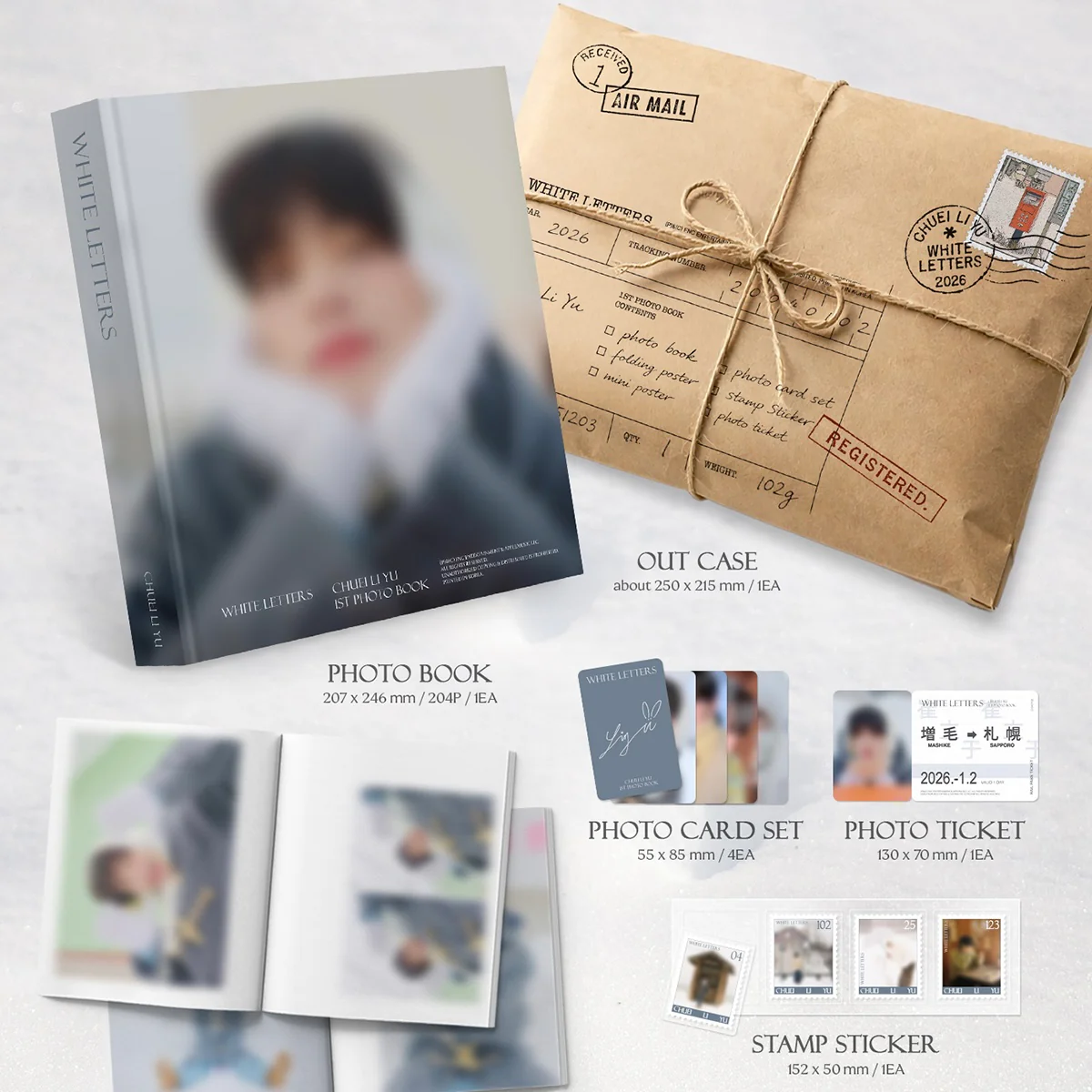 CHUEI LI YU - 1ST PHOTO BOOK [WHITE LETTERS] (2 VERSIONS) - Image 3