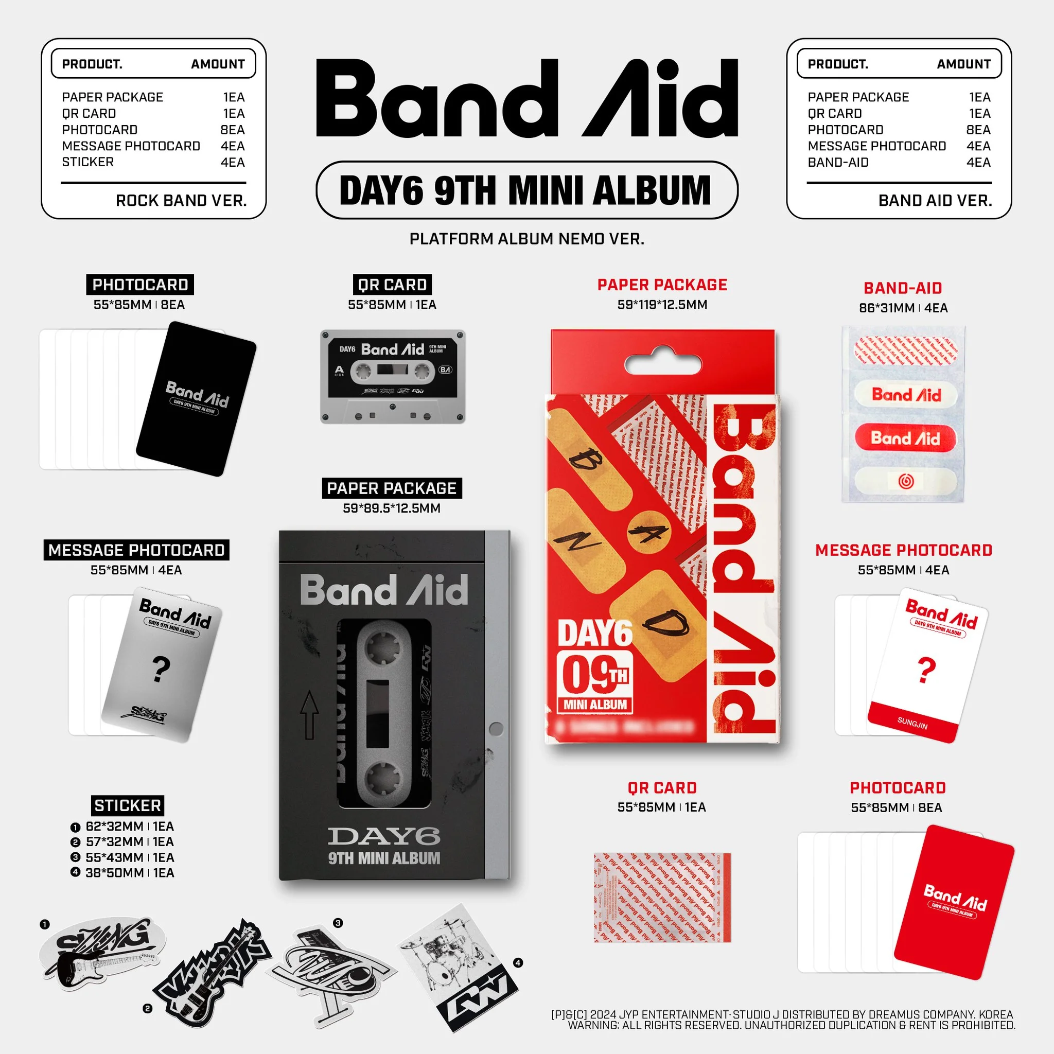 DAY6 - 9TH MINI ALBUM [BAND AID] (PLATFORM VER.) (2 VERSIONS) - Image 2