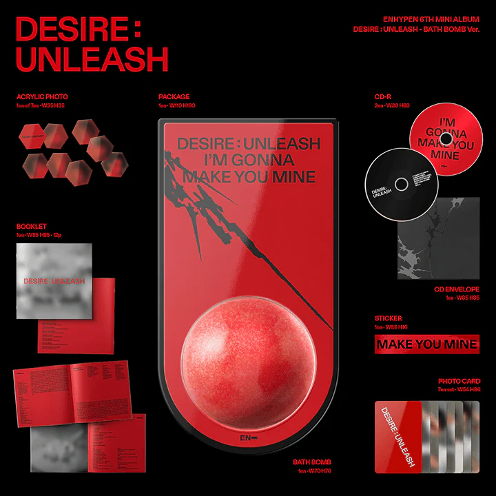 ENHYPEN - 6TH MINI ALBUM [DESIRE : UNLEASH] (BATH BOMB VER.) - Image 2