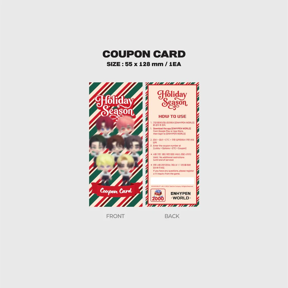ENHYPEN - WORLD COUPON CARD COLLECTION (HOLIDAY SEASON BASIC VER.) - Image 5