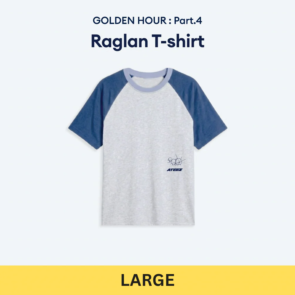 [HELLO82] ATEEZ - GOLDEN HOUR : PART.4 MERCH - RAGLAN T-SHIRT (3 SIZES) - Image 4