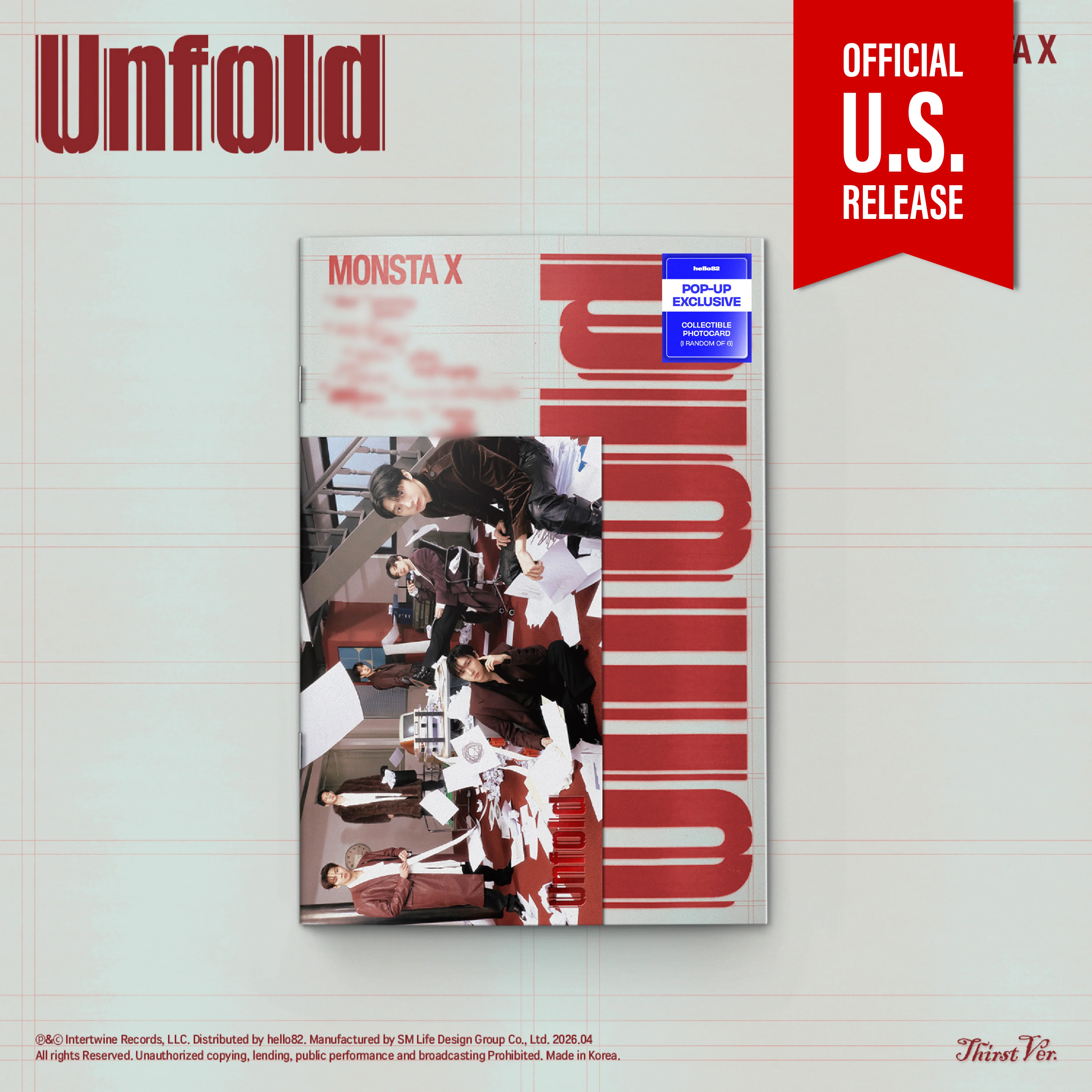 (PRE-ORDER) [HELLO82] [POP-UP EXCLUSIVE] MONSTA X - UNFOLD (4 VERSIONS) - Image 5