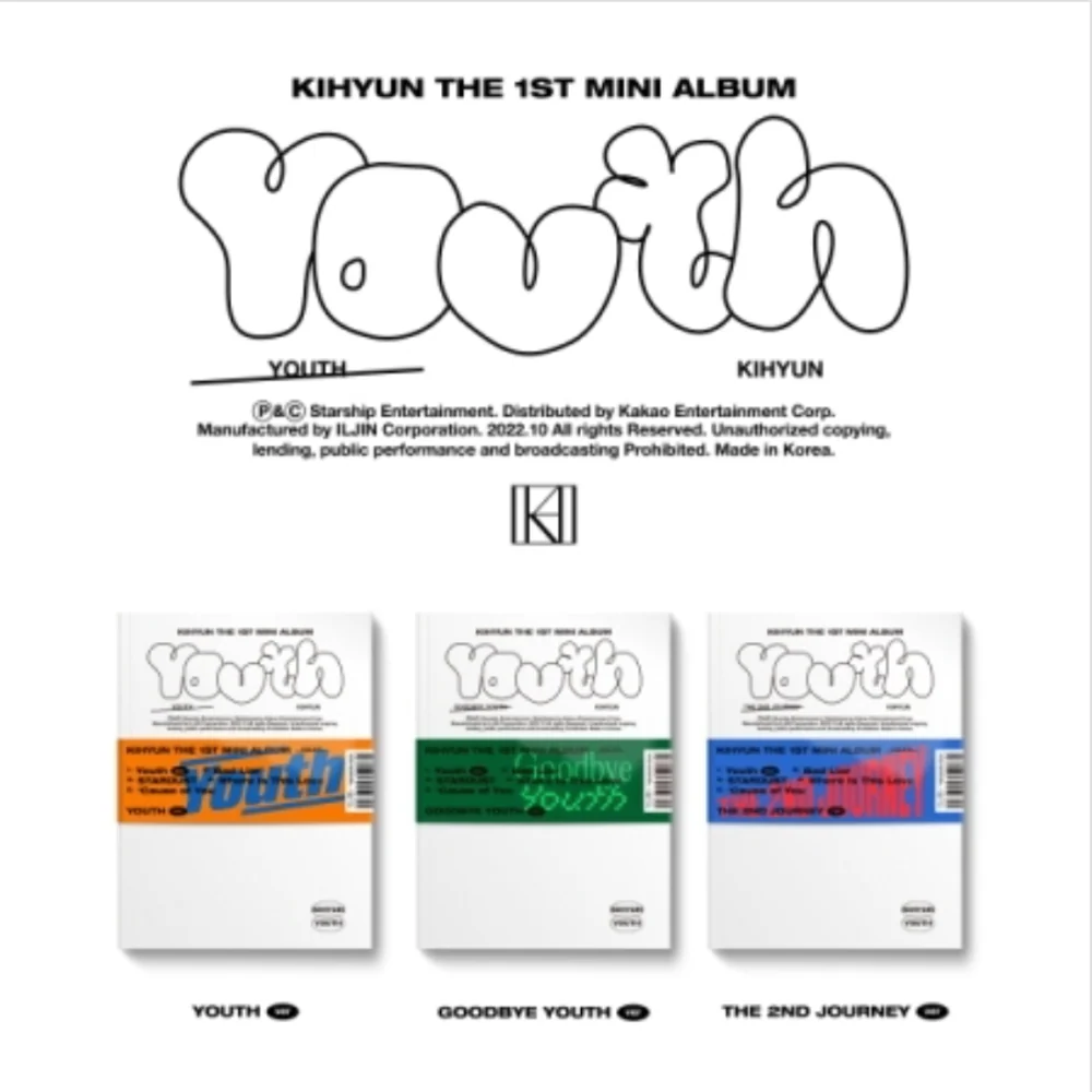 KIHYUN - 1ST MINI ALBUM 'YOUTH' (3 VERSIONS)
