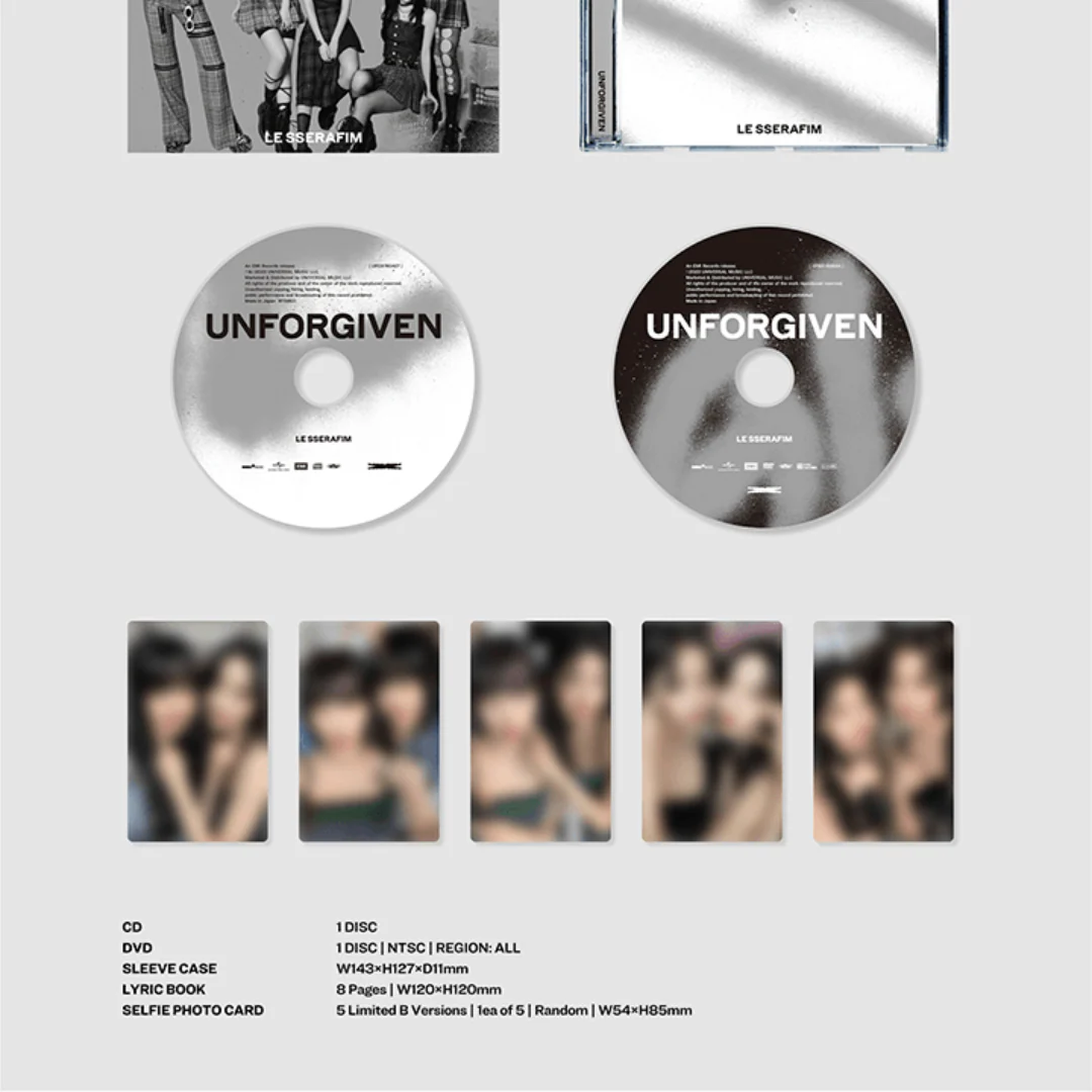 LE SSERAFIM - UNFORGIVEN [LIMITED-B/CD+DVD] JAPANESE ALBUM - Image 3