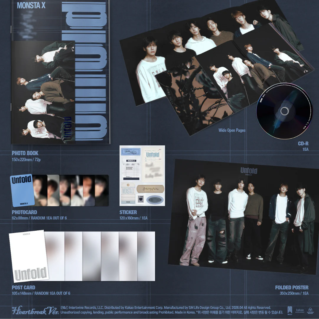 (PRE-ORDER) MONSTA X - AMERICAN STUDIO ALBUM [UNFOLD] (4 VERSIONS) RANDOM - Image 3