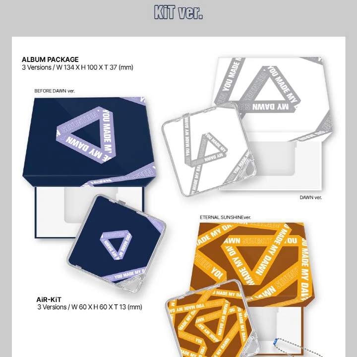 SEVENTEEN - YOU MADE MY DAWN (6TH MINI ALBUM) KIT VER. (3 VERSIONS) - Image 2