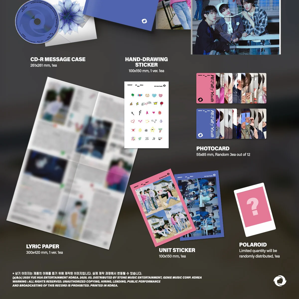 TEMPEST - 6TH MINI ALBUM [RE: FULL OF YOUTH] (3 VERSIONS) - Image 4