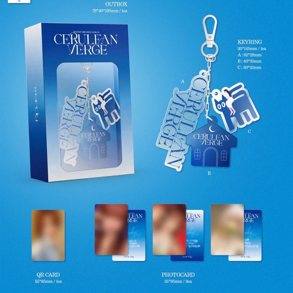 WENDY - 3RD MINI ALBUM [CERULEAN VERGE] KEYRING VER. (SMART ALBUM) - Image 2